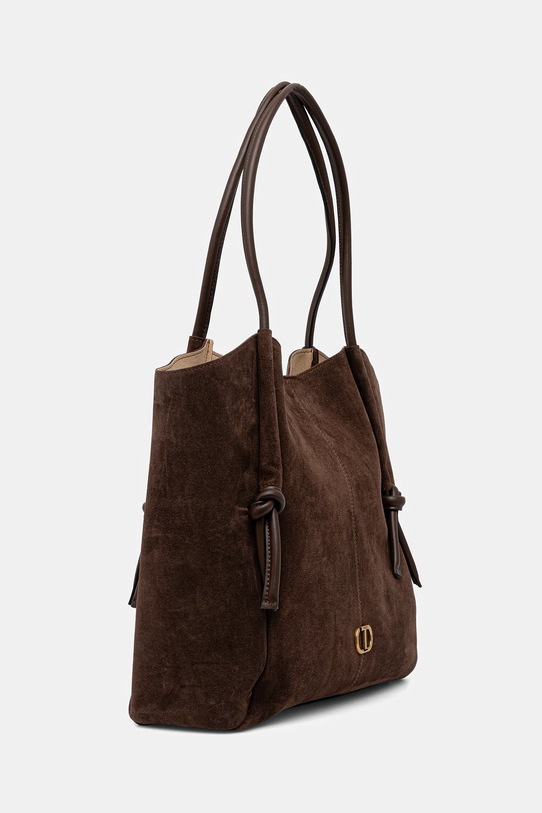 Twinset torebka zamszowa 252TD8350 brązowy AW25