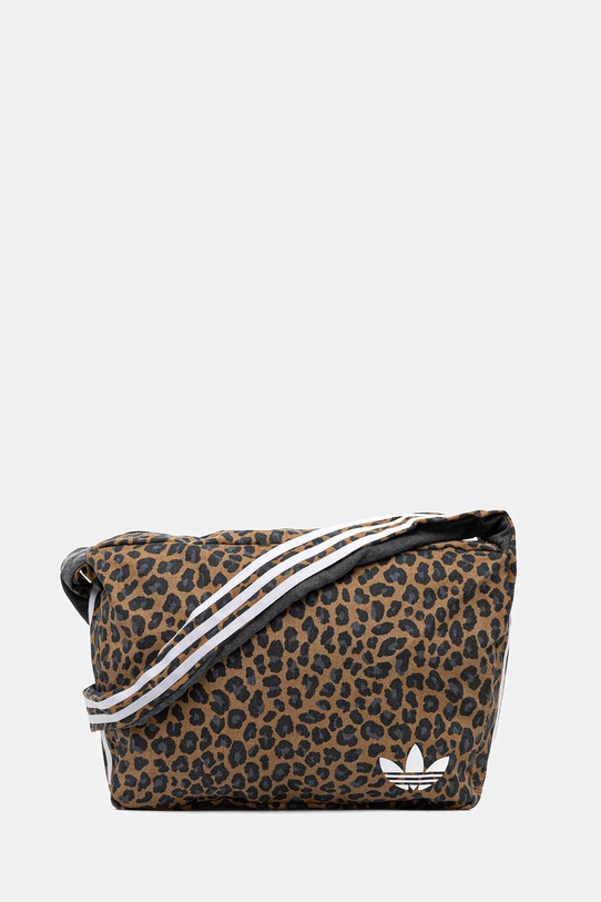 Памучна чанта adidas Originals Leo L Bag текстилен кафяв JX3200