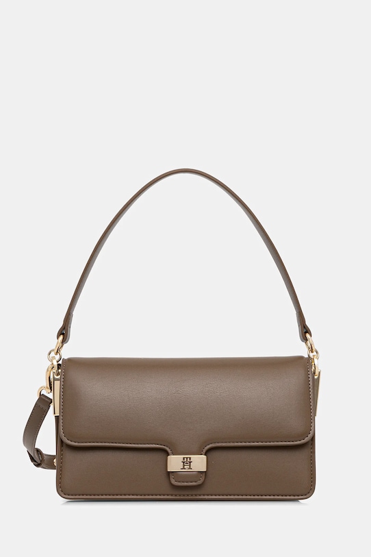 Tommy Hilfiger torebka nie mieści A4 beżowy AW0AW18029