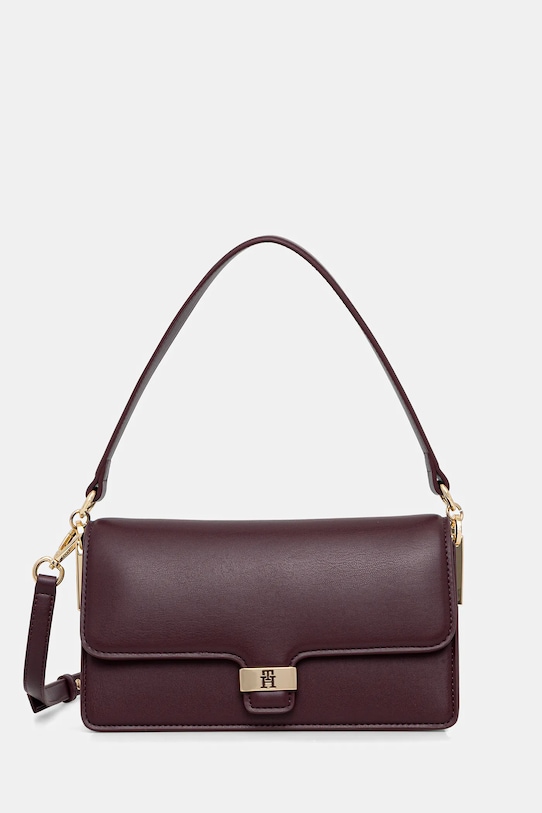 Tommy Hilfiger torebka nie mieści A4 bordowy AW0AW18029