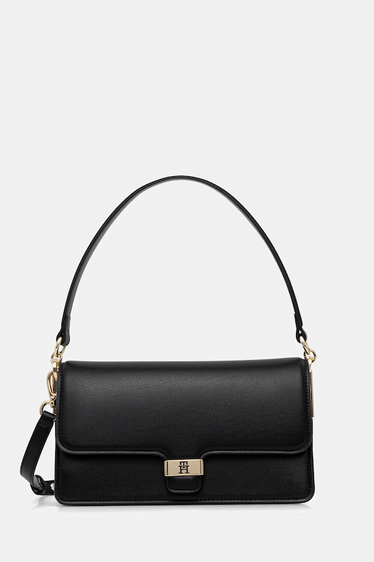 Torba Tommy Hilfiger bez uzorka crna AW0AW18029