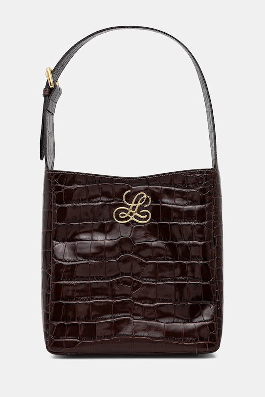 Luisa Spagnoli torebka skórzana nie mieści A4 brązowy 542513.LS