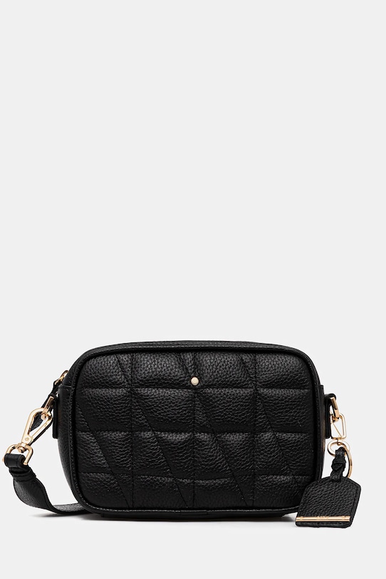 Geox poșetă de piele NARCISIA uni negru D45K2A.00046