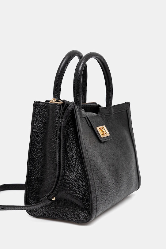 Kožená kabelka Geox LEONORY D35KQA.00046 čierna AW25