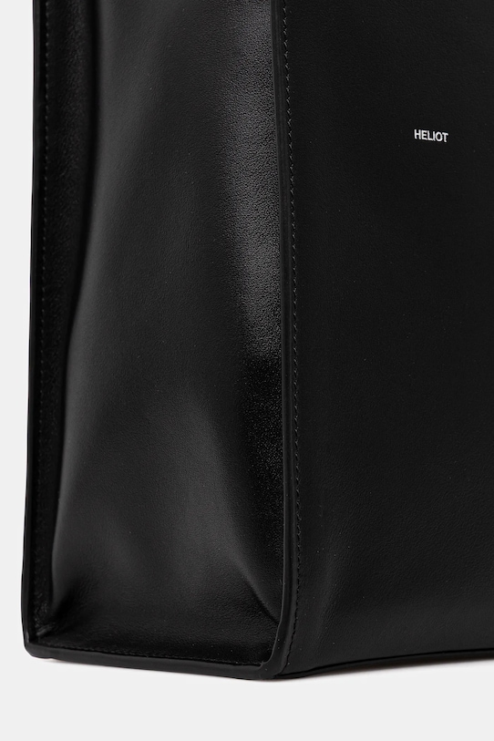 Kožená kabelka Heliot Emil čierna AW25.15.44.L03.BLK01.CO