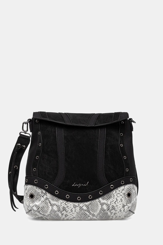 Kabelka Desigual SNAKE PATCH JERSEY 2 textilní černá 25WAKP11
