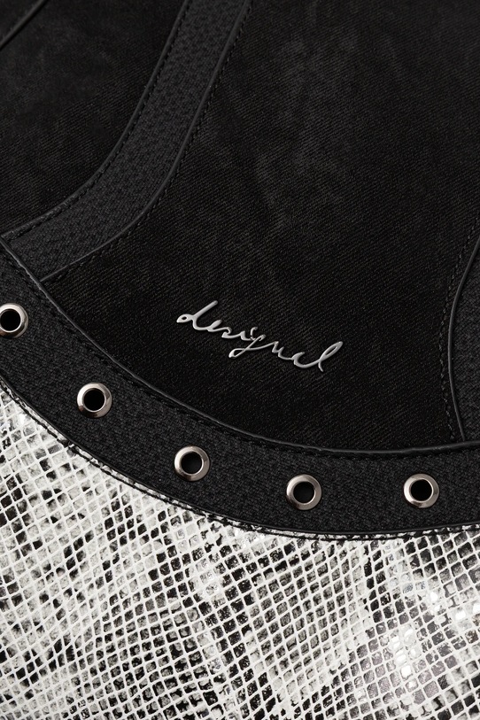 Desigual torebka SNAKE PATCH JERSEY 2 czarny 25WAKP11