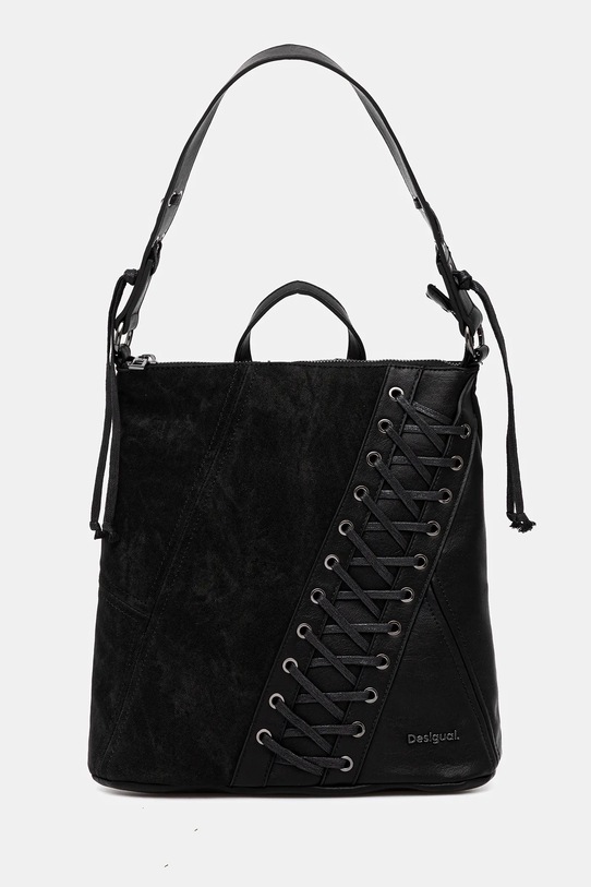 Desigual plecak BLACK PATCH TANGO P tekstylny czarny 25WAKP12