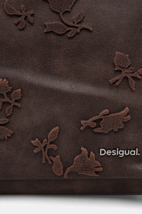 Τσάντα Desigual STENCIL FLOCADO καφέ 25WAKP16