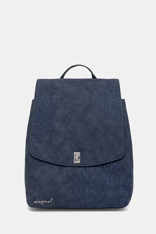 Σακίδιο πλάτης Desigual SIERRA SUMYMINI απομίμηση λείου δέρματος σκούρο μπλε 25WAKP34