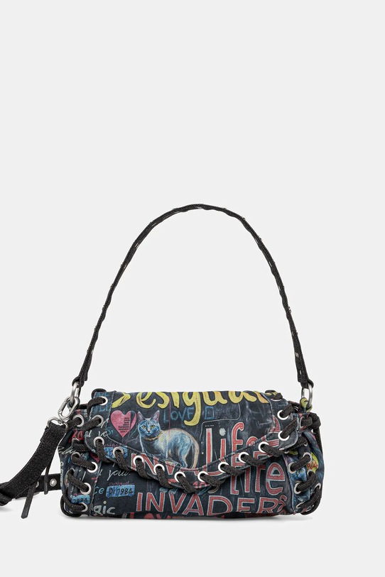 Desigual torebka PIZZICATO ZARAU wzorzyste granatowy 25WAXD22