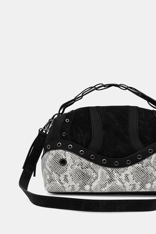 Doplňky Kabelka Desigual SNAKE PATCH BERGAMO 25WAXP29 černá