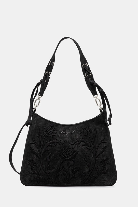 Desigual torebka ROMEO FLORAL TOTAL BL tekstylny czarny 25WAXP40