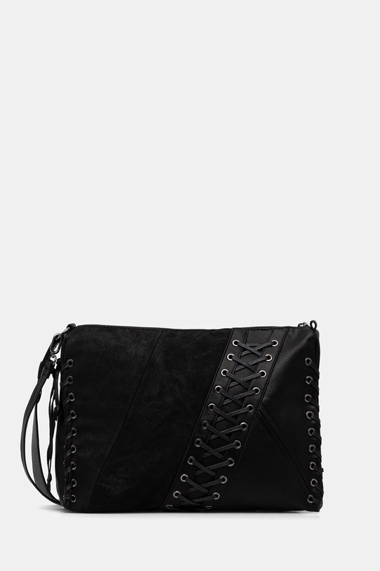 Kabelka Desigual TANGO BLACK PATCH LEI imitácia kože čierna 25WAXP79