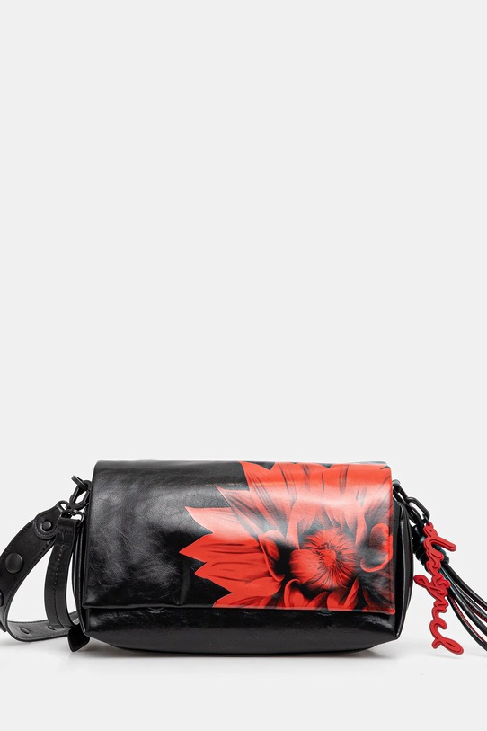 Kabelka Desigual FLOWERINA NARON MEDI květinový černá 25WAXP90