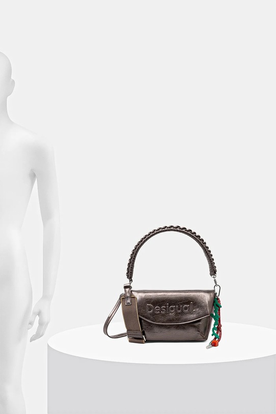 Desigual torebka HALF LOGO TROKEL DARK SILVE 25WAXPAQ