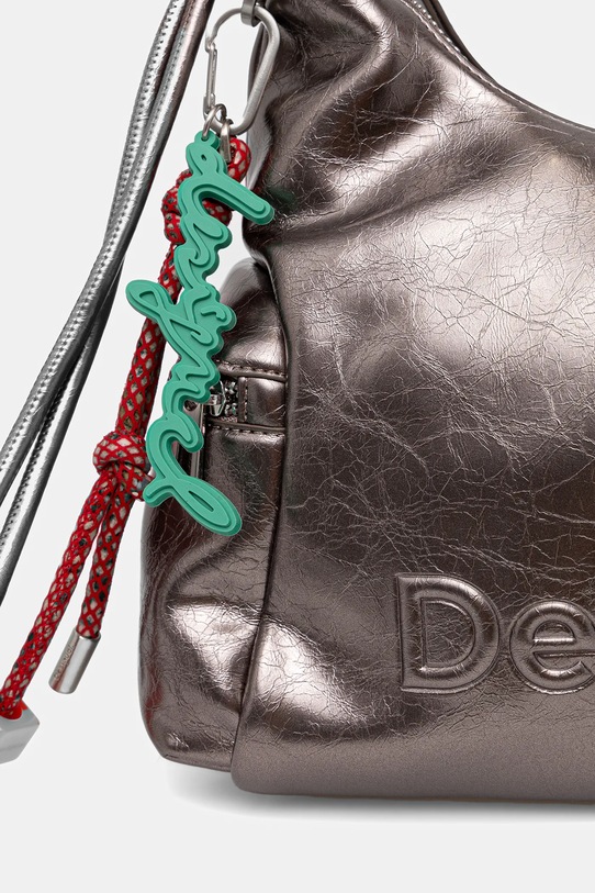 Desigual torebka HALF LOGO MONTVILLE DARK SI srebrny 25WAXPAS