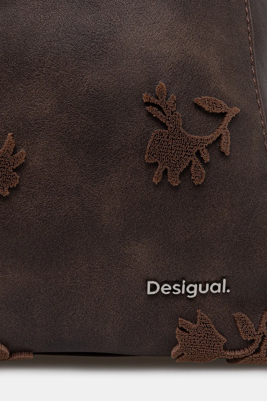 Desigual torebka STENCIL FLOWER LO brązowy 25WAXPBA