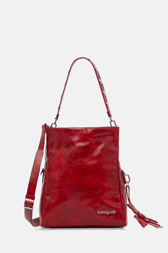 Desigual torebka REPRISE RED VALENTI nie mieści A4 czerwony 25WAXPCA