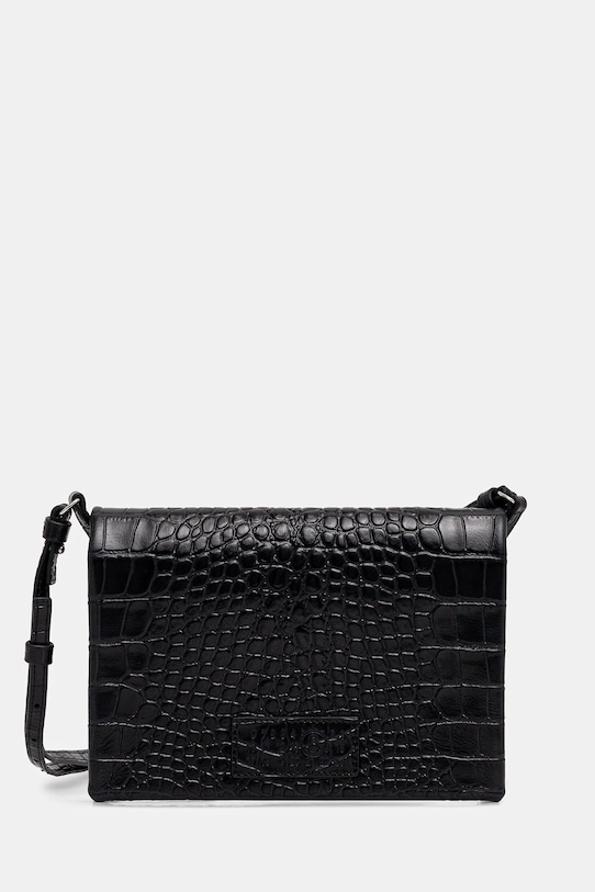 MM6 Maison Margiela torebka skórzana nie mieści A4 czarny SA6WF0001.P8650.T8013