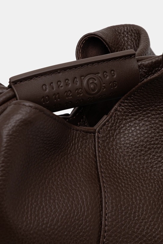 Kožená kabelka MM6 Maison Margiela hnedá SB5WD0029.P7255.T2625