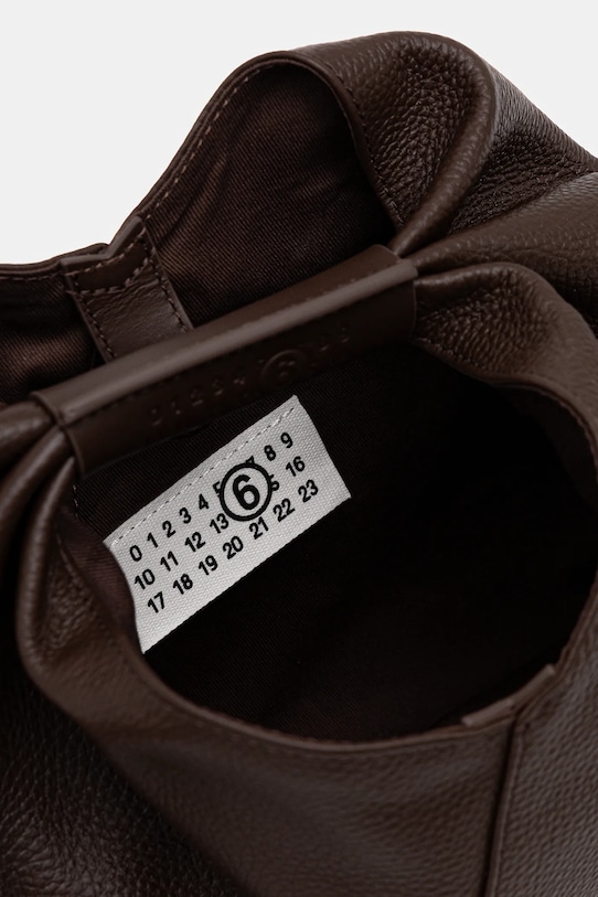 Kožená kabelka MM6 Maison Margiela SB5WD0029.P7255.T2625 hnedá