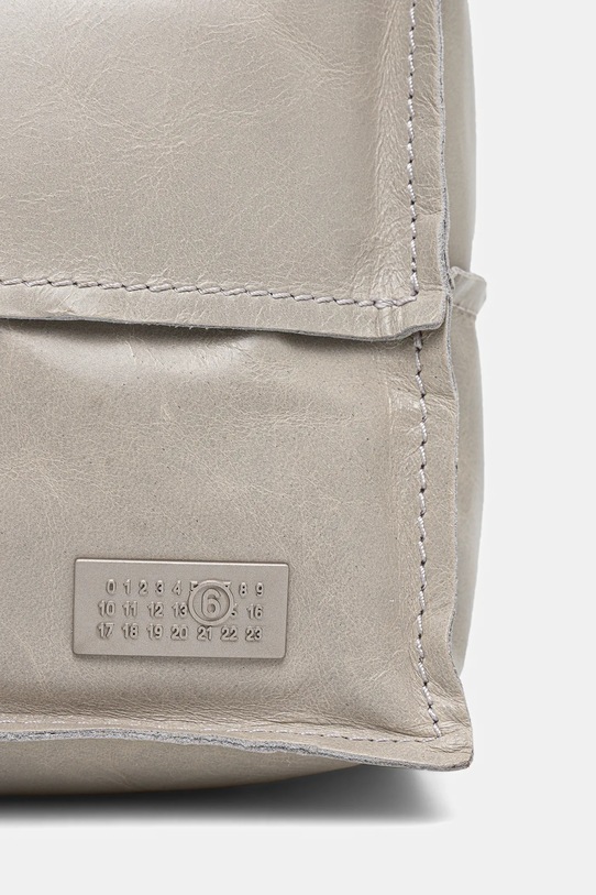 MM6 Maison Margiela torebka skórzana SB5WD0031.P8490.T1019 szary