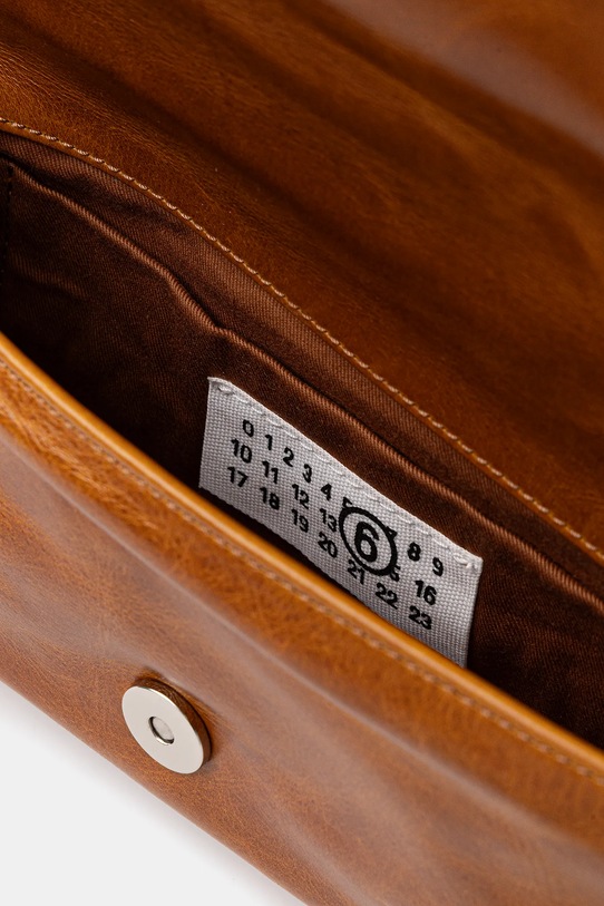 MM6 Maison Margiela torebka skórzana SB5ZH0022.P7187.T2222 brązowy