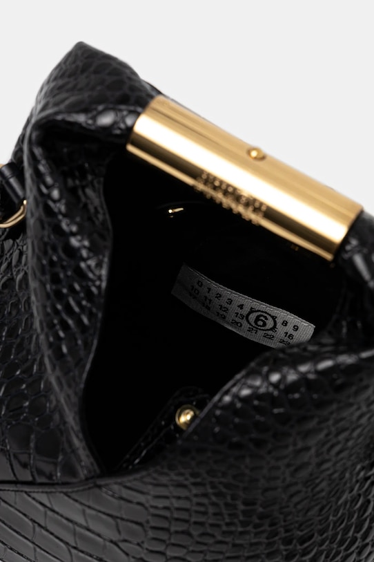 MM6 Maison Margiela torebka skórzana SB6WD0042.P8650.T8013 czarny