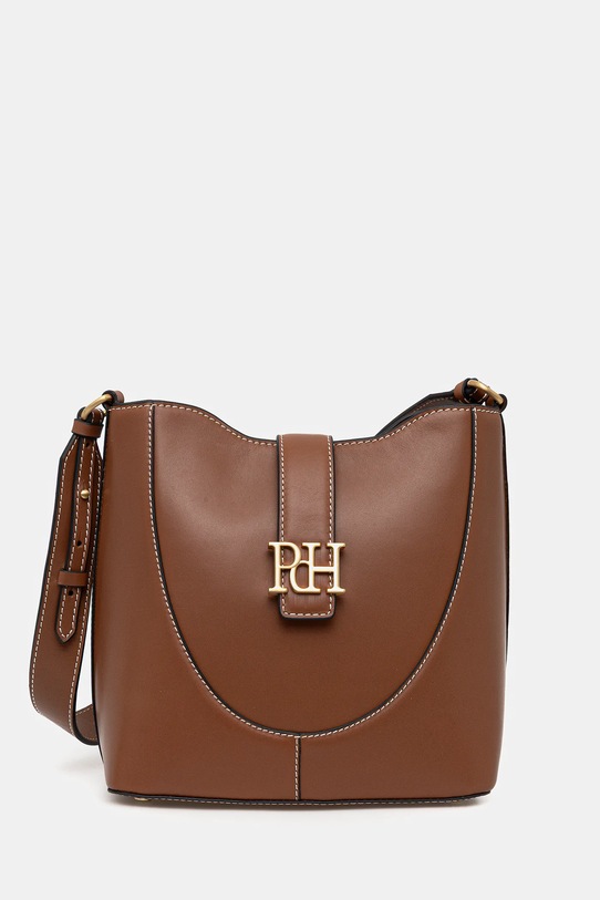Шкіряна сумочка Pedro del Hierro лицьова шкіра коричневий 1112595