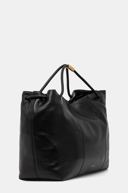 Δερμάτινη τσάντα Trussardi Z616E005993N μαύρο AW25