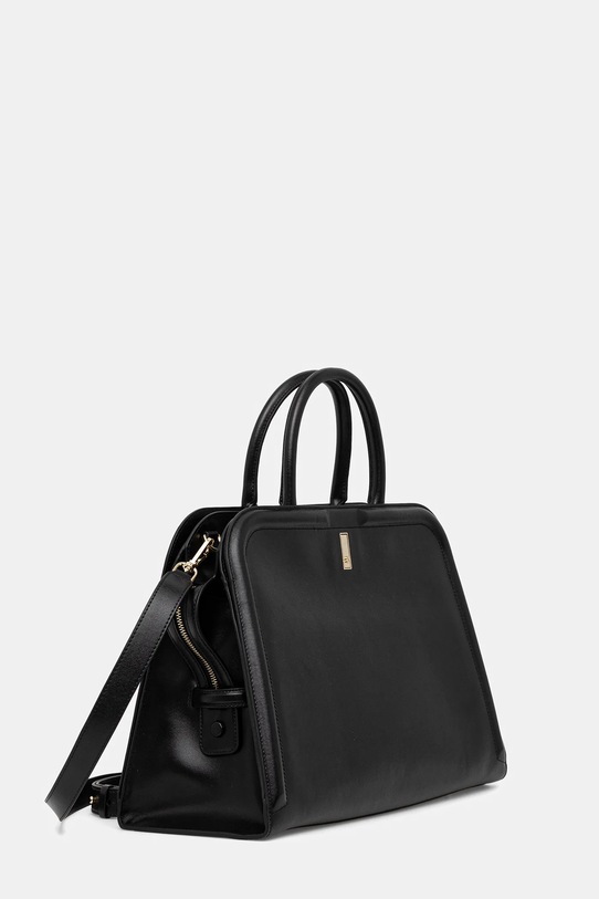 Кожена чанта BOSS 50521062 черен AW25