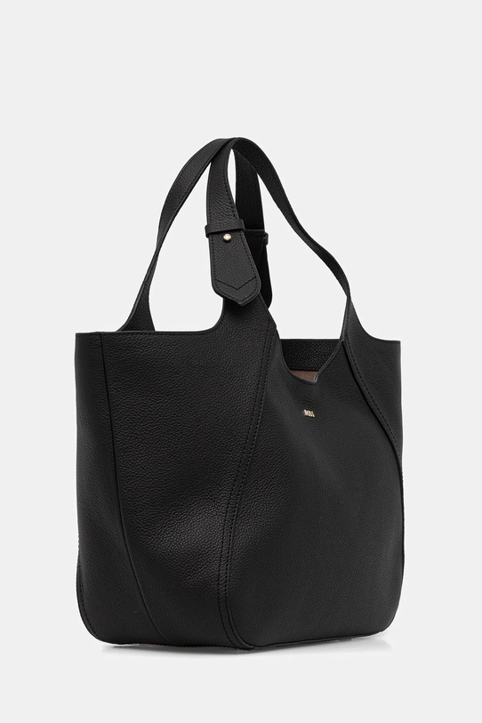 Kožená kabelka BOSS 50552117 čierna AW25