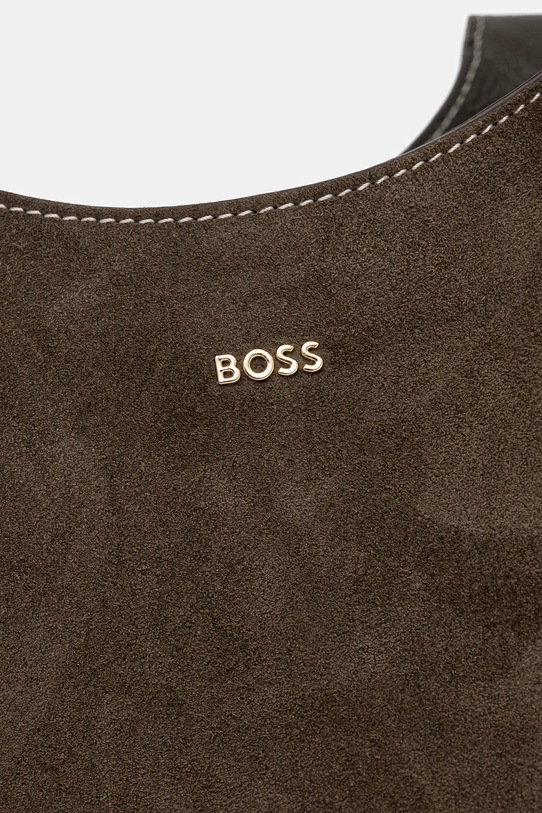 Кожена чанта BOSS 50552138 зелен