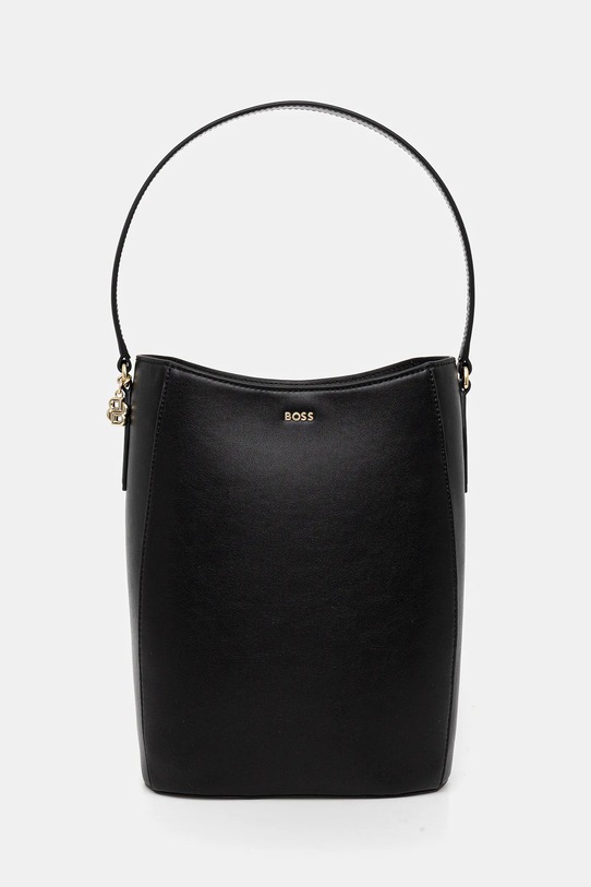 BOSS poșetă de piele uni negru 50552149