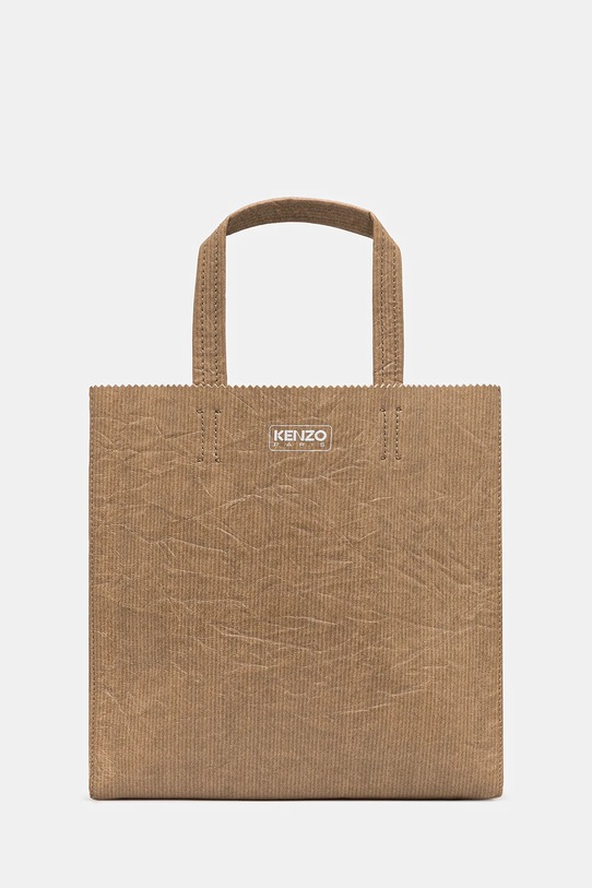 Шкіряна сумочка Kenzo Small Tote Bag гладкий бежевий FF62SA110L06