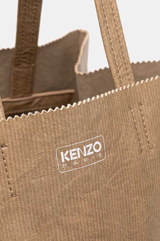 Шкіряна сумочка Kenzo Small Tote Bag бежевий FF62SA110L06