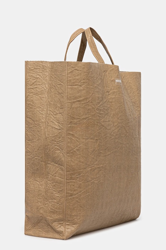 Kožená kabelka Kenzo Large Tote Bag FF62SA121L06 béžová AW25