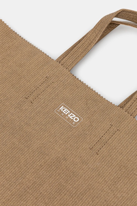 Kožená kabelka Kenzo Large Tote Bag béžová FF62SA121L06