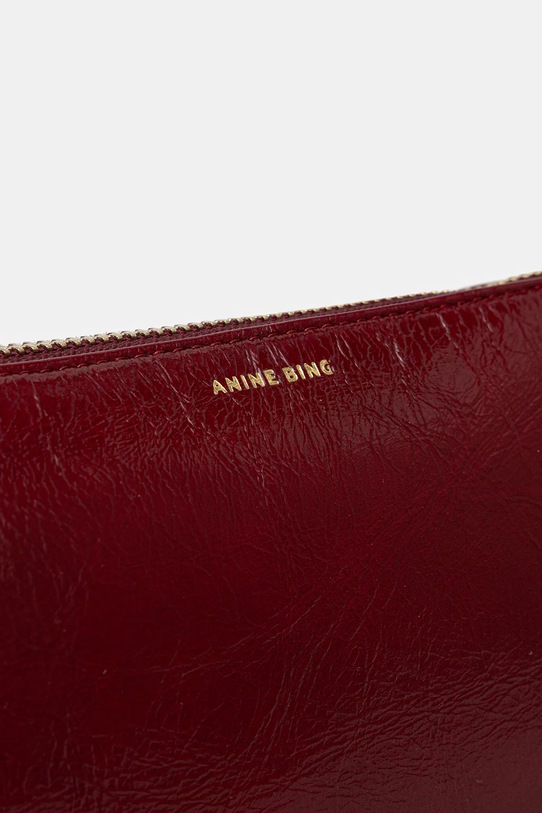 Kožená kabelka Anine Bing mini elly burgundské A.13.11353