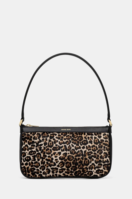 Anine Bing torebka skórzana mini elly wzorzyste brązowy A.13.11705