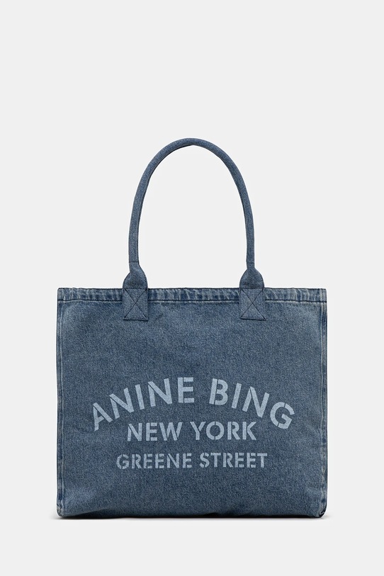 Anine Bing geantă de blugi leo print albastru A.13.11857