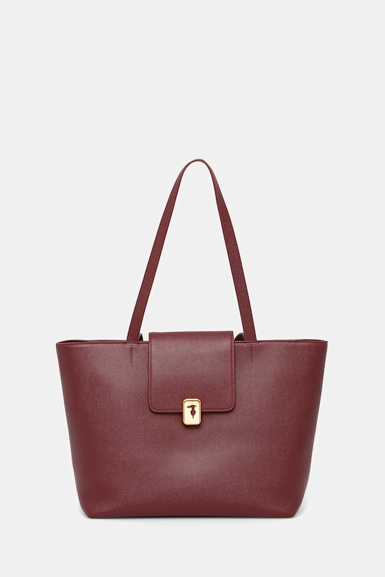 Trussardi torebka skórzana skóra licowa bordowy Z605E106078N