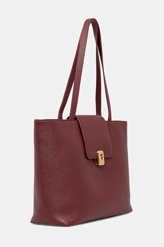 Trussardi torebka skórzana Z605E106078N bordowy AW25