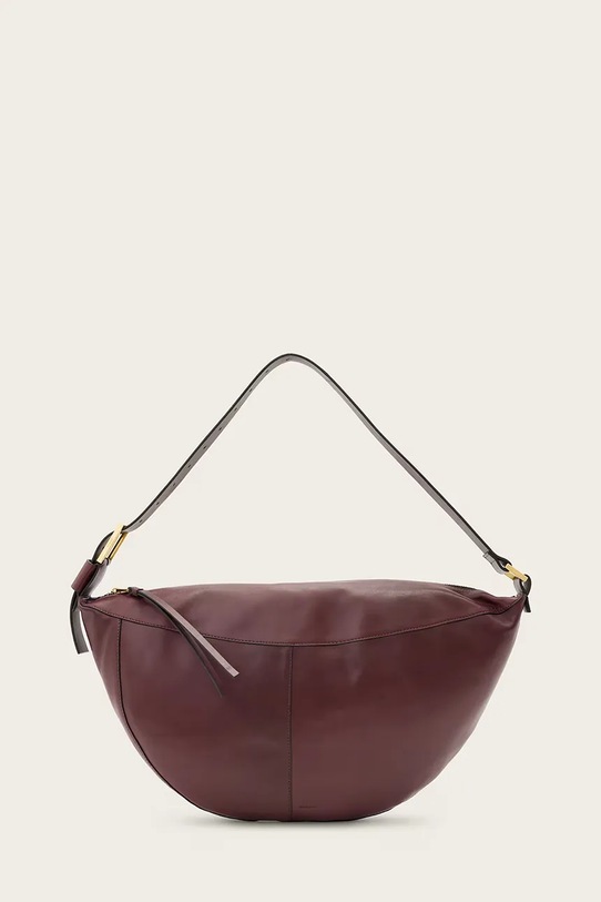 AllSaints torebka skórzana LUNA W190XD czerwony AW25
