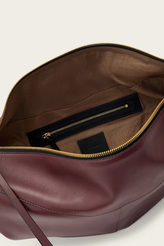 AllSaints torebka skórzana LUNA W190XD czerwony