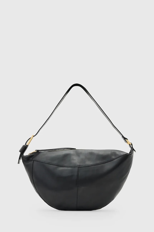 AllSaints poșetă de piele LUNA uni negru W190XD