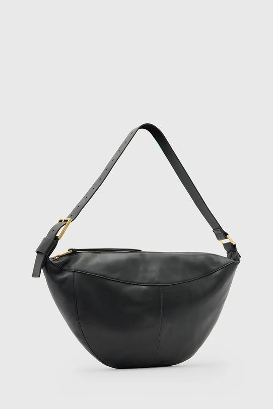 AllSaints torebka skórzana LUNA W190XD czarny AW25