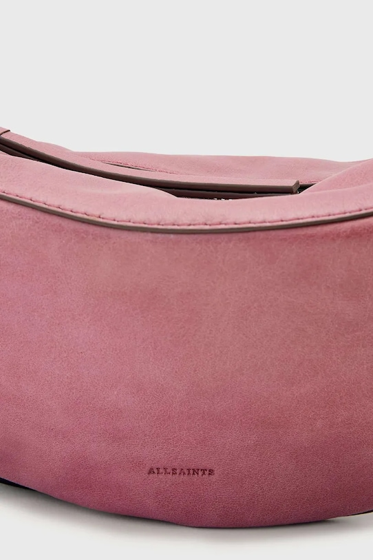 AllSaints geantă croissant de damă din piele LUNA W192XD roz