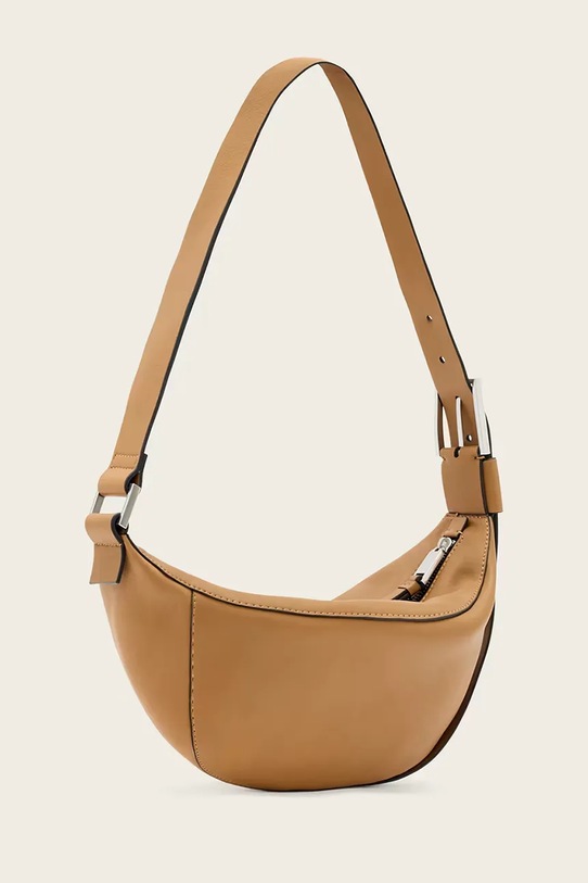 AllSaints geantă croissant pentru femei din piele LUNA W192XD portocaliu SS26